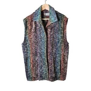 ELIZABETH JENKINS Taos NM Handwoven Art to Wear Open Front Vest
